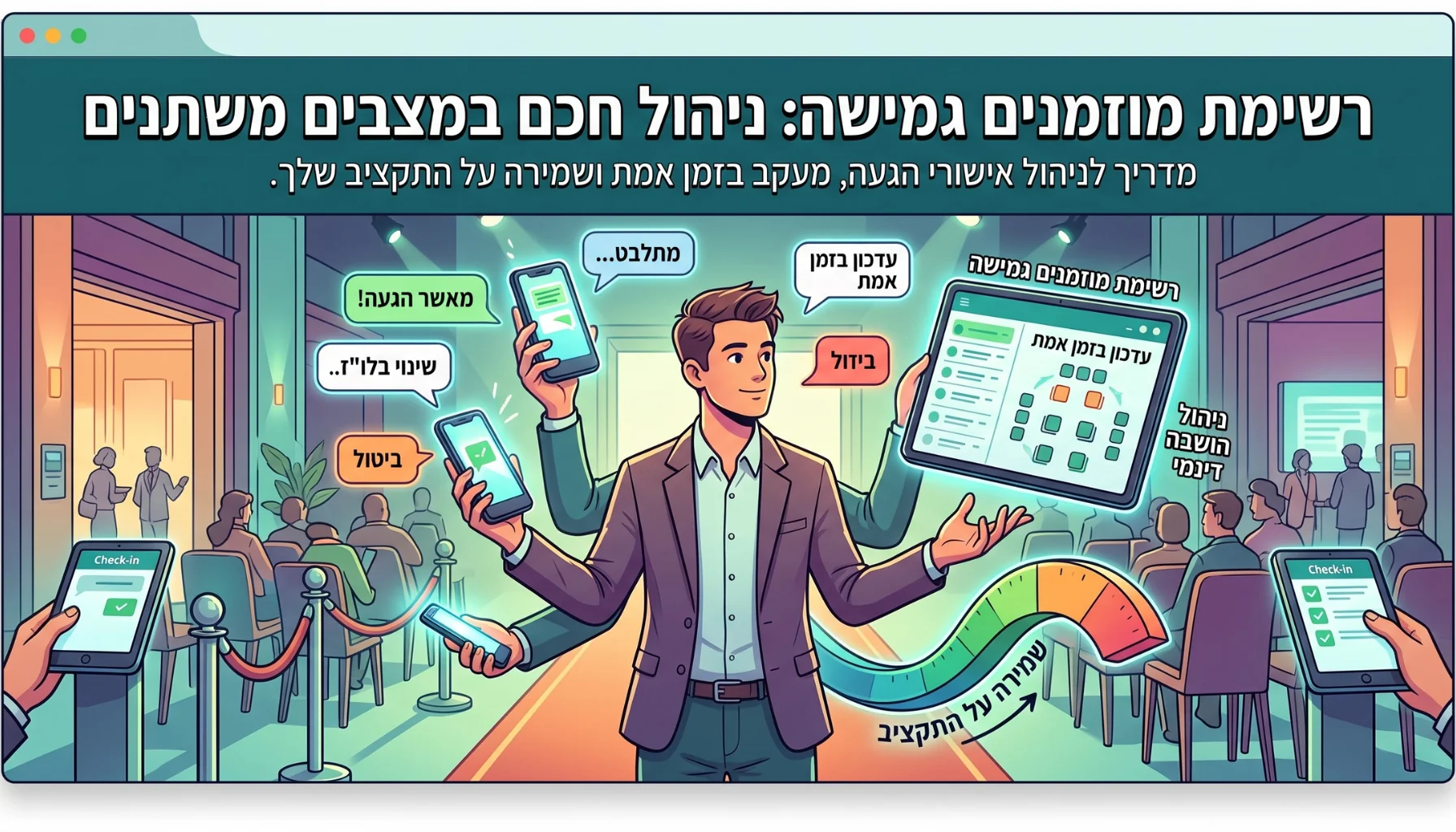 רשימת מוזמנים גמישה: איך מנהלים אישורי הגעה בצורה חכמה כשהלו"ז או המצב הכללי דינמיים?